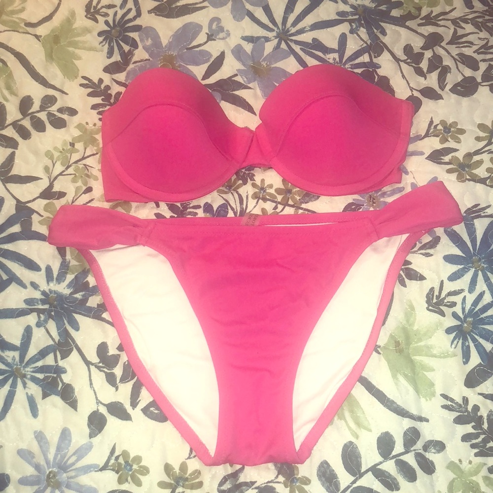 Strapless Pink VS bikini